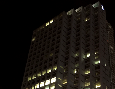 Office Building Downtown Miami at Night