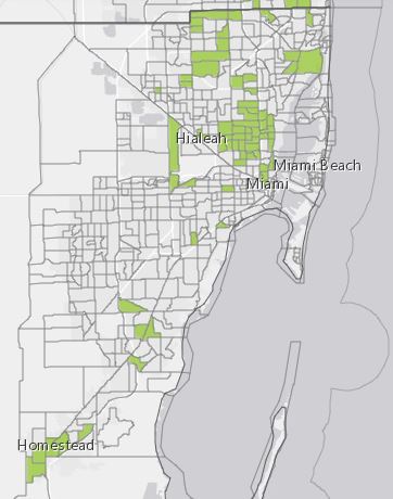 Florida Opportunity Zone Map Interactive Map Locate Miami Dade S 67 Opportunity Zones Hawkins Commercial Realty